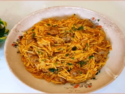 Vermicelli with meatballs