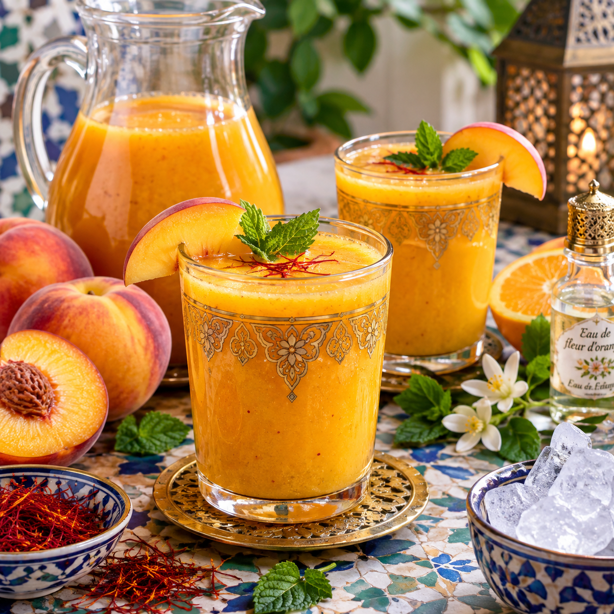 Moroccan Peach Saffron Juice